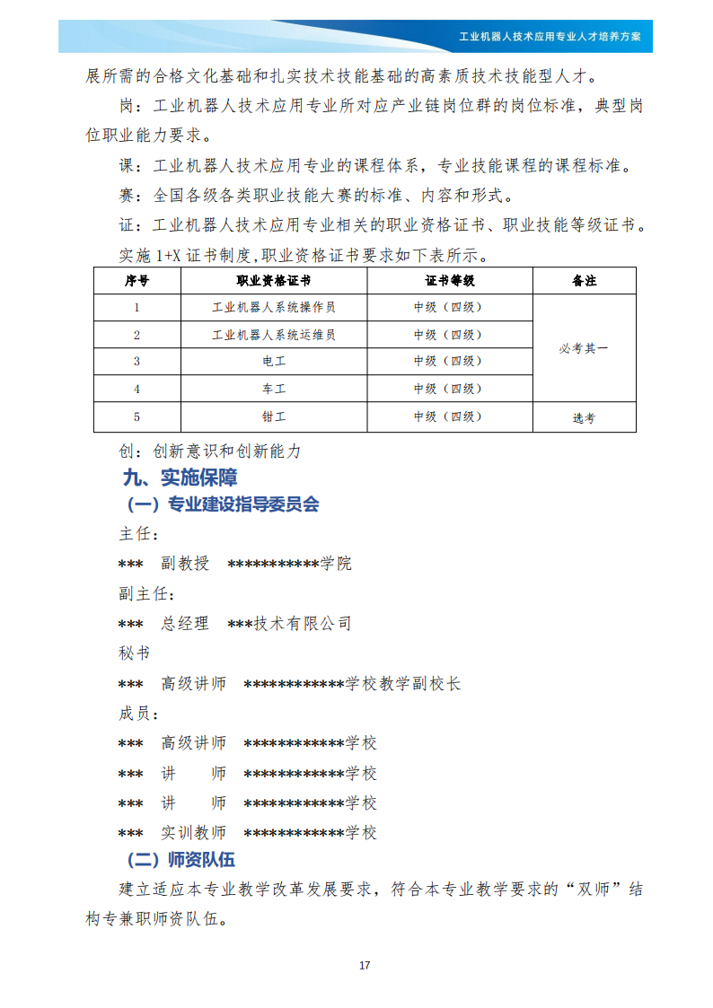 XXX学校《工业机器人技术应用》专业人才培养方案(1)_18.png
